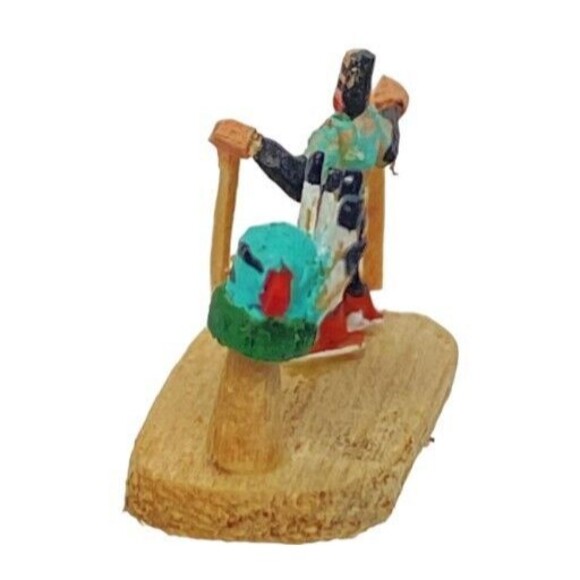 Kachina Miniature Doll Figure with Mask Micro-mini Antelope Dancer  by Mae Hunch - Picture 4 of 8